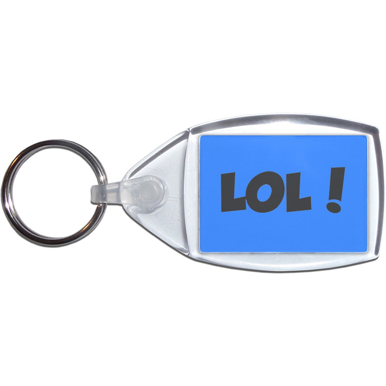 LOL! Laugh Out Loud! - Clear Plastic Key Ring Size Choice New
