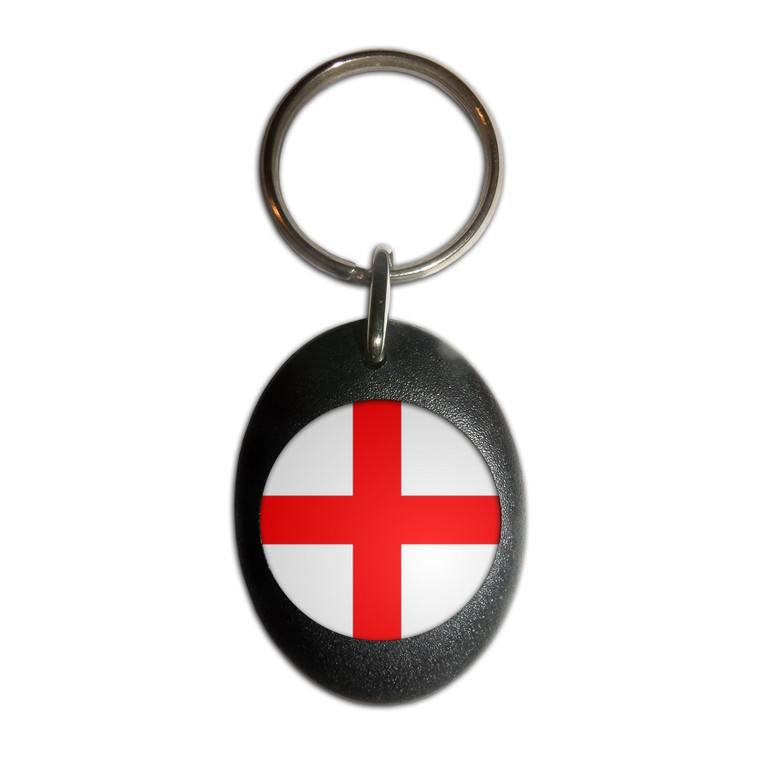 England Flag - Plastic Oval Key Ring