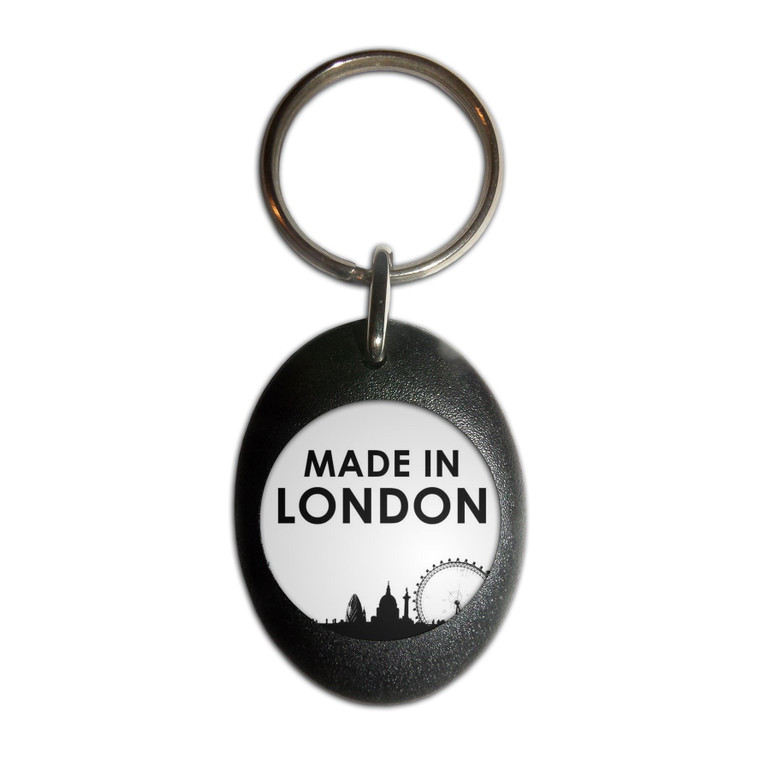 Made in London - Plastic Oval Key Ring