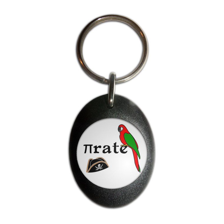 Pi Rate - Plastic Oval Key Ring