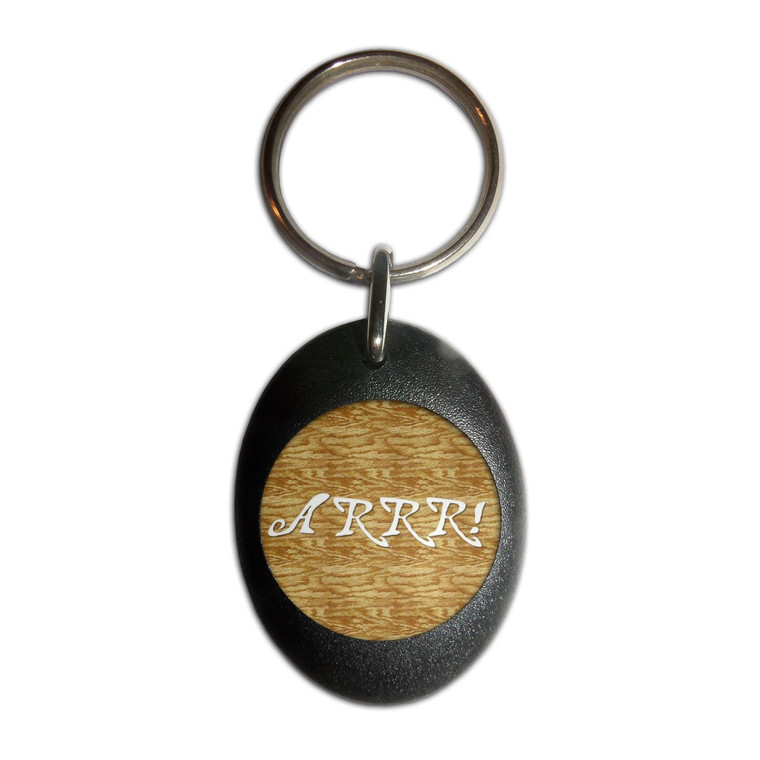 Arrr - Plastic Oval Key Ring