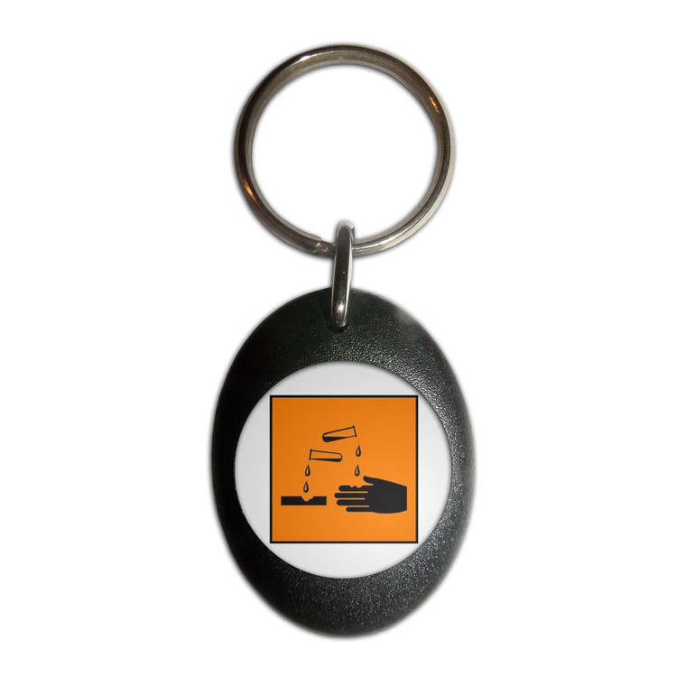 Corrosive - Plastic Oval Key Ring