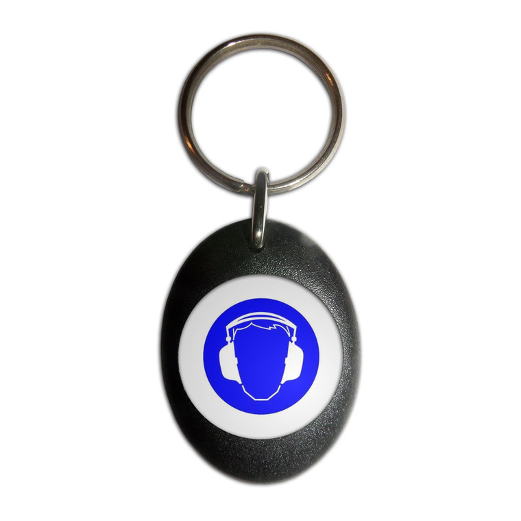 Ear Protection - Plastic Oval Key Ring