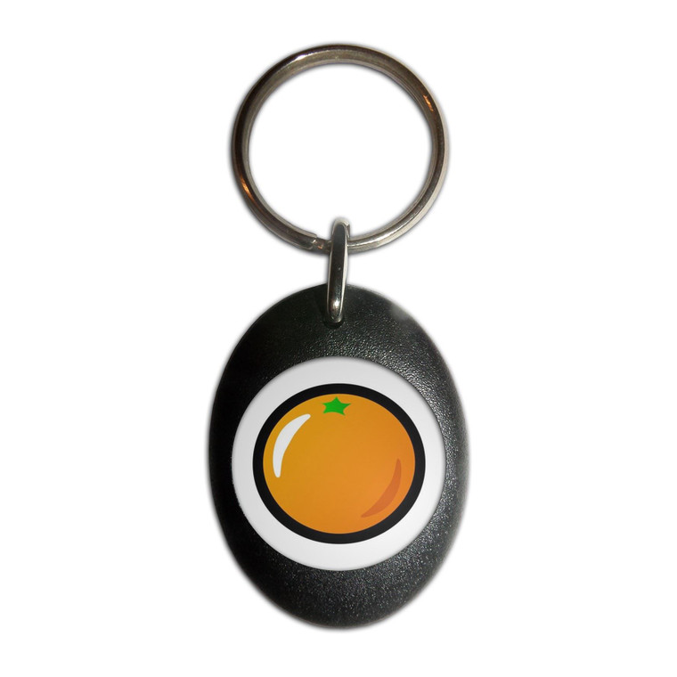 Fruit Machine Orange - Plastic Oval Key Ring