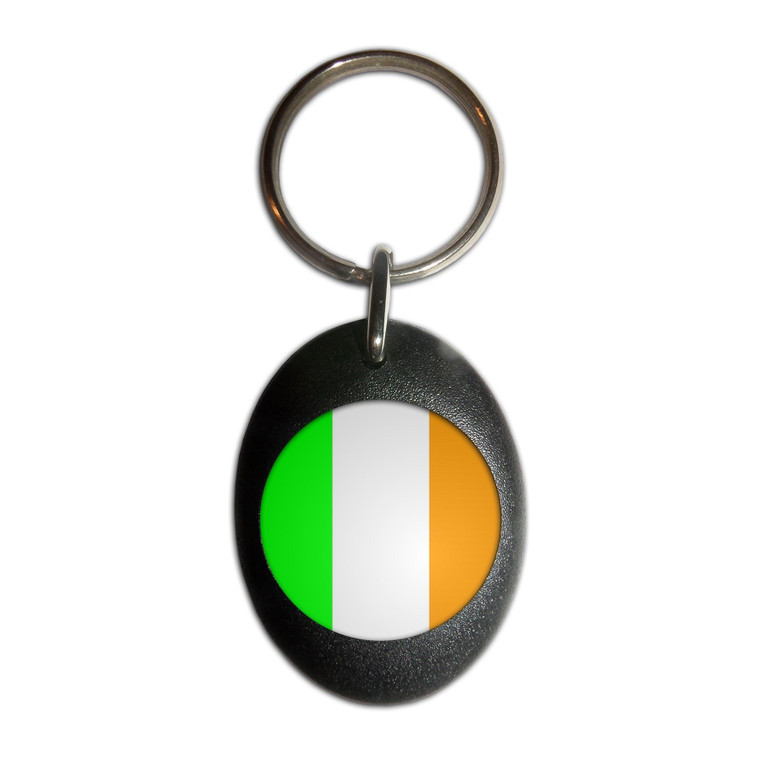 Ireland Flag - Plastic Oval Key Ring