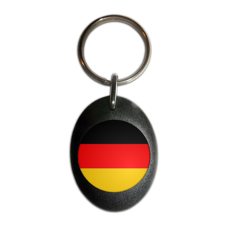 Germany Flag - Plastic Oval Key Ring