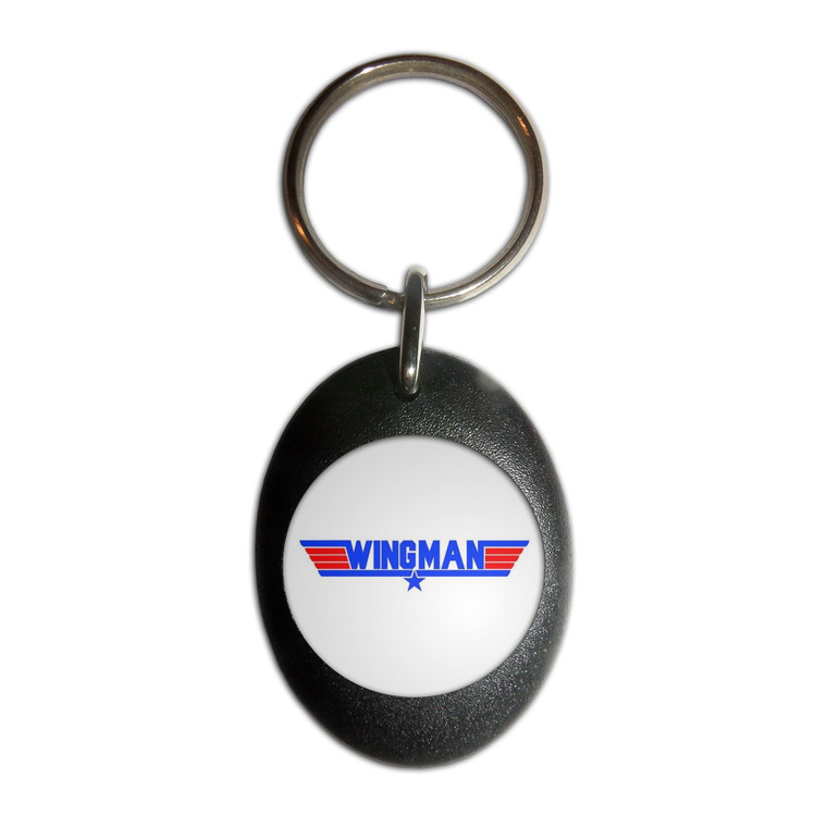 Wingman - Plastic Oval Key Ring