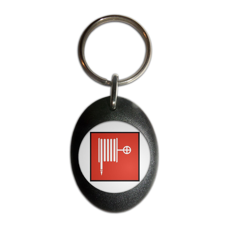 Fire Hose - Plastic Oval Key Ring
