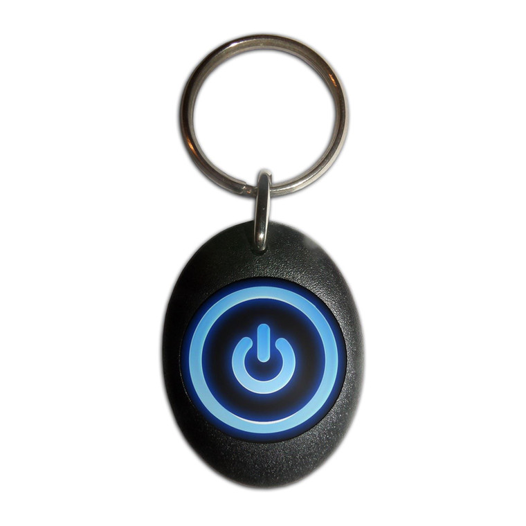 Power On/Off - Plastic Oval Key Ring