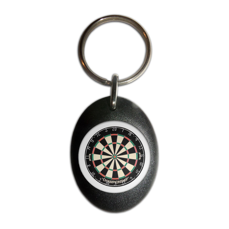 Dartboard - Plastic Oval Key Ring