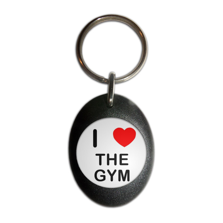 I love The Gym - Plastic Oval Key Ring