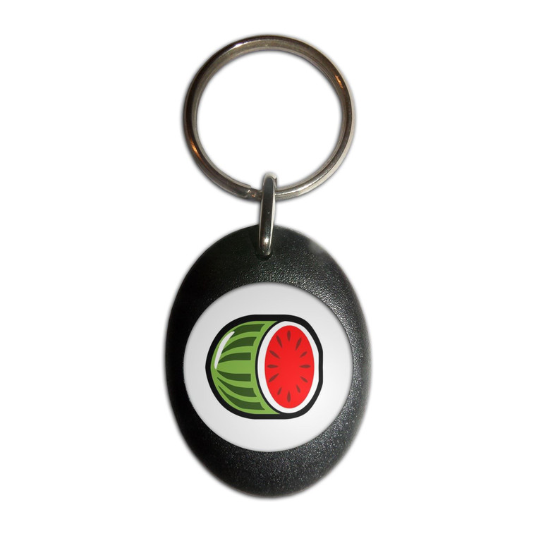 Fruit Machine Melon - Plastic Oval Key Ring