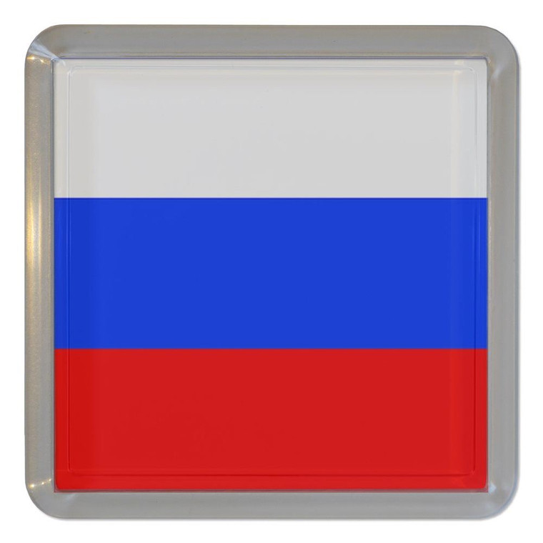 Russia Flag - Plastic Tea Coaster / Beer Mat