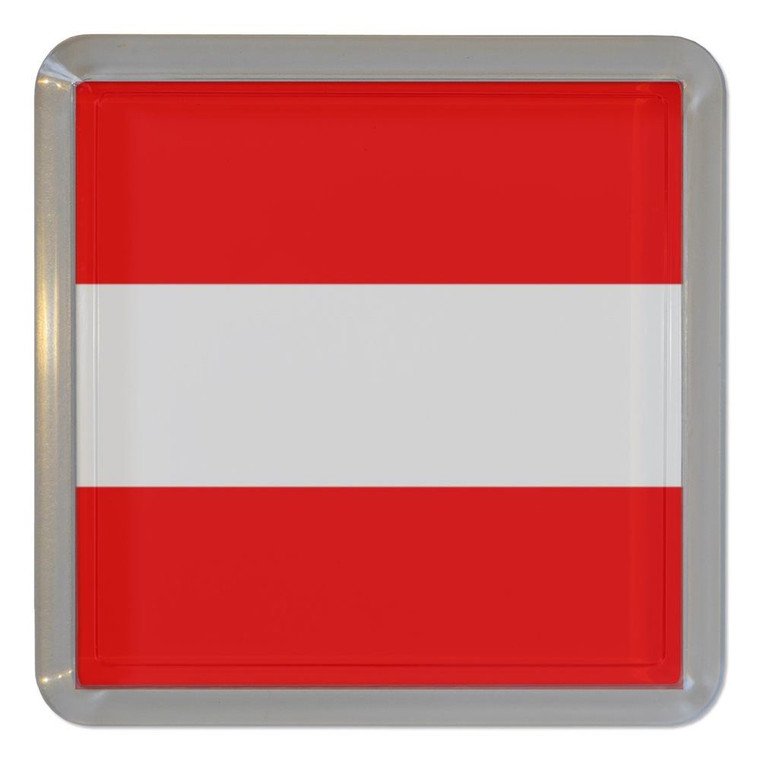 Austria Flag - Plastic Tea Coaster / Beer Mat