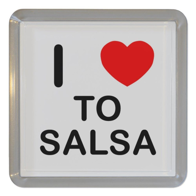 I Love To Salsa - Plastic Tea Coaster / Beer Mat