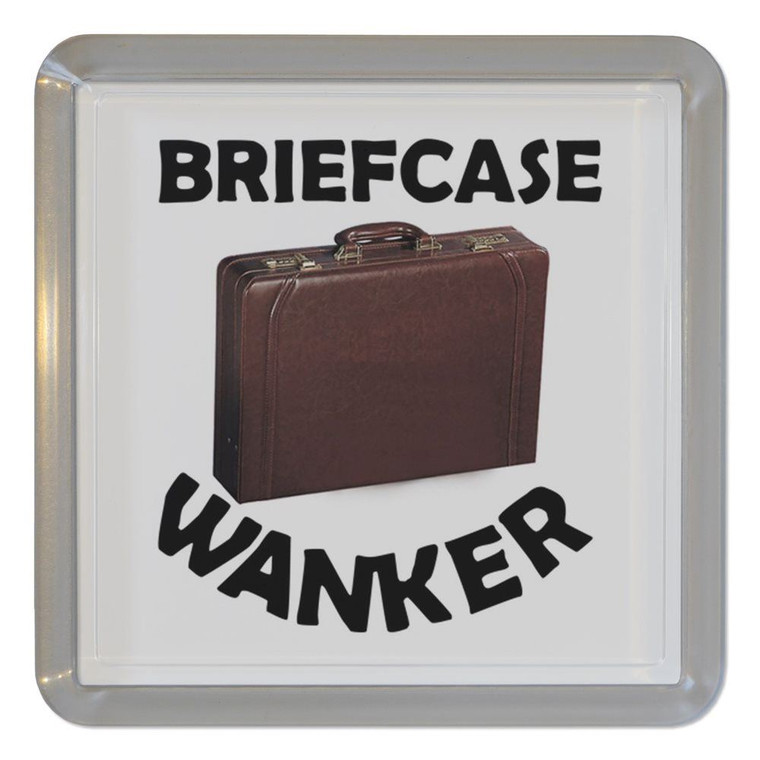 Briefcase Wanker - Plastic Tea Coaster / Beer Mat