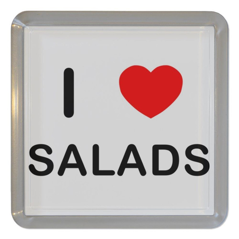 I Love Salads - Plastic Tea Coaster / Beer Mat