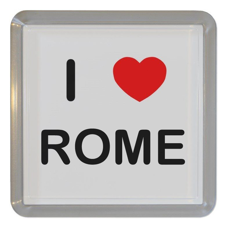 I Love Rome - Plastic Tea Coaster / Beer Mat