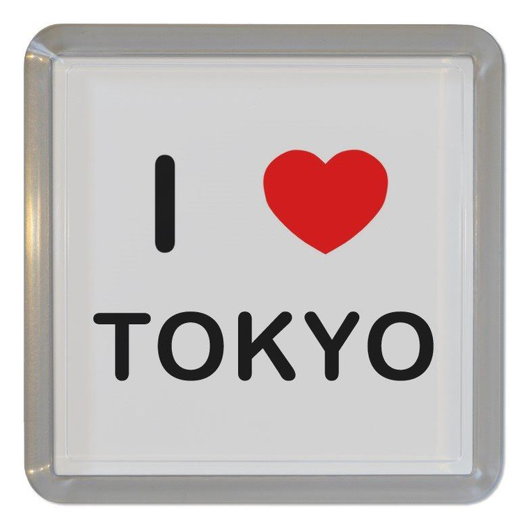 I Love Tokyo - Plastic Tea Coaster / Beer Mat