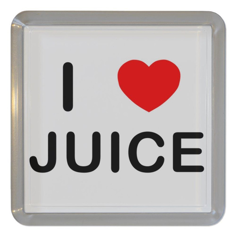 I Love Juice - Plastic Tea Coaster / Beer Mat