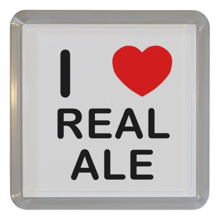 I Love Real Ale - Plastic Tea Coaster / Beer Mat