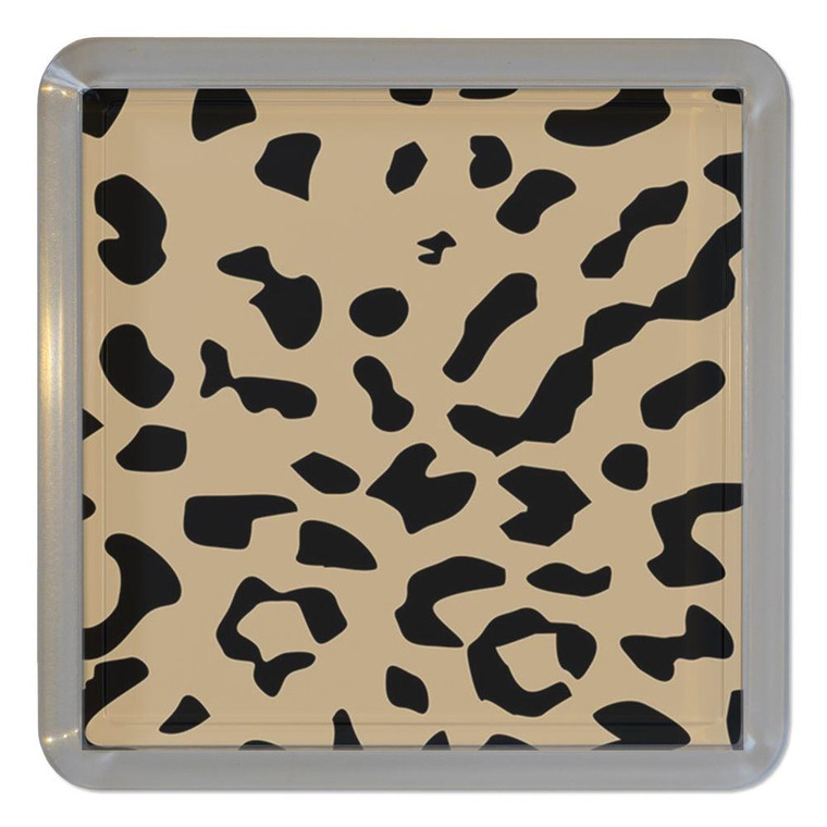 Leopard Print - Plastic Tea Coaster / Beer Mat