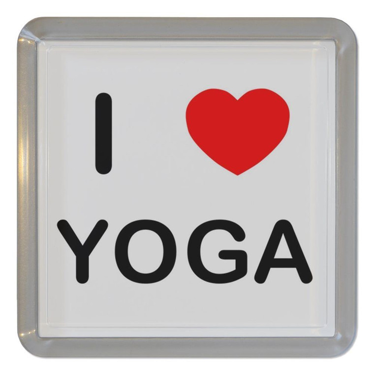I Love Yoga - Plastic Tea Coaster / Beer Mat