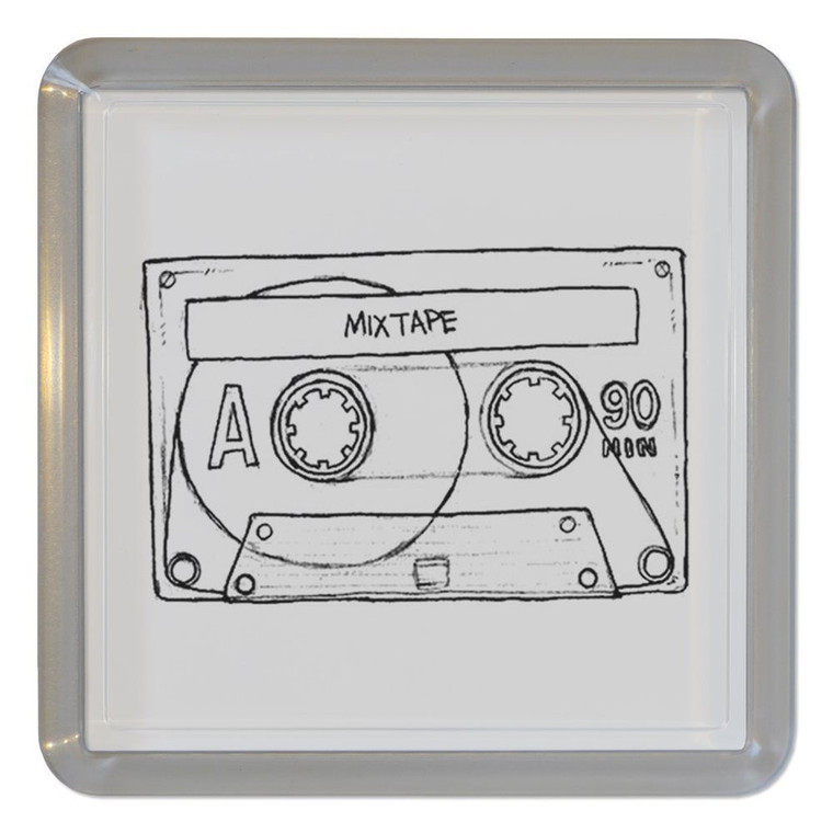 Cassette Tape - Plastic Tea Coaster / Beer Mat