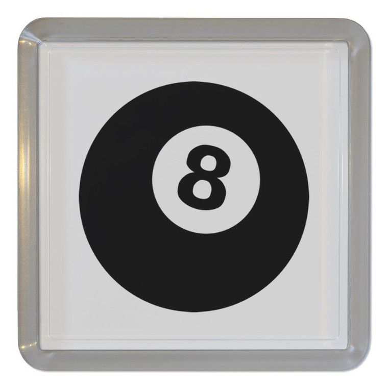 8 Ball - Plastic Tea Coaster / Beer Mat