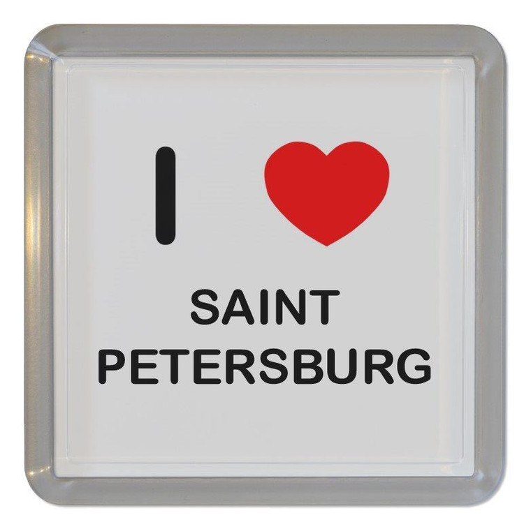 I Love Saint Petersburg - Plastic Tea Coaster / Beer Mat