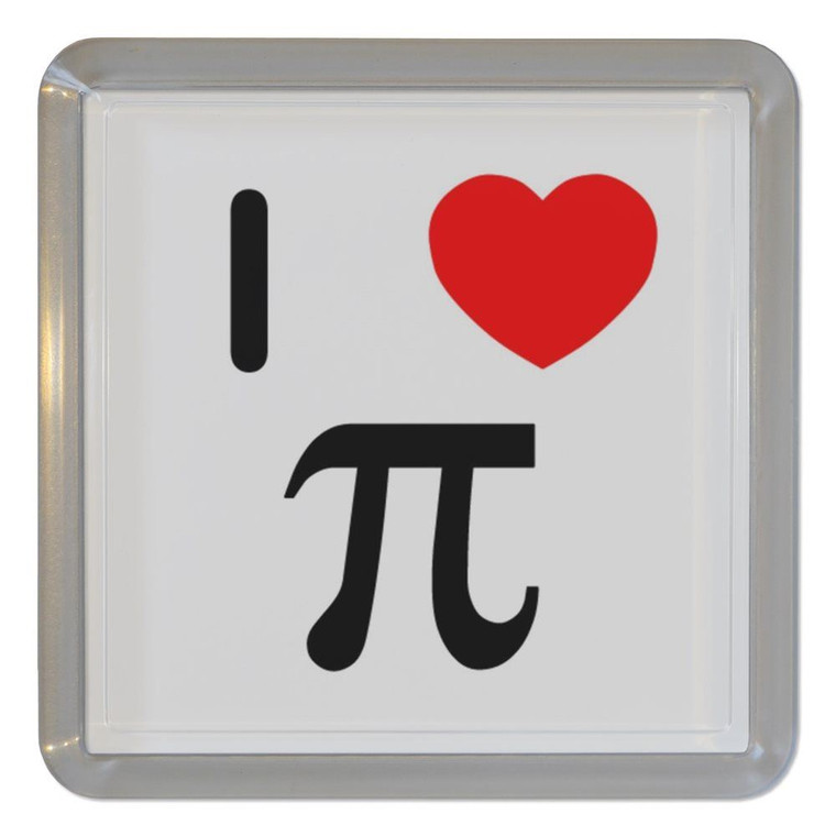 I Love Pi - Plastic Tea Coaster / Beer Mat