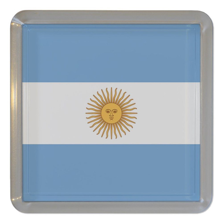 Argentina Flag - Plastic Tea Coaster / Beer Mat