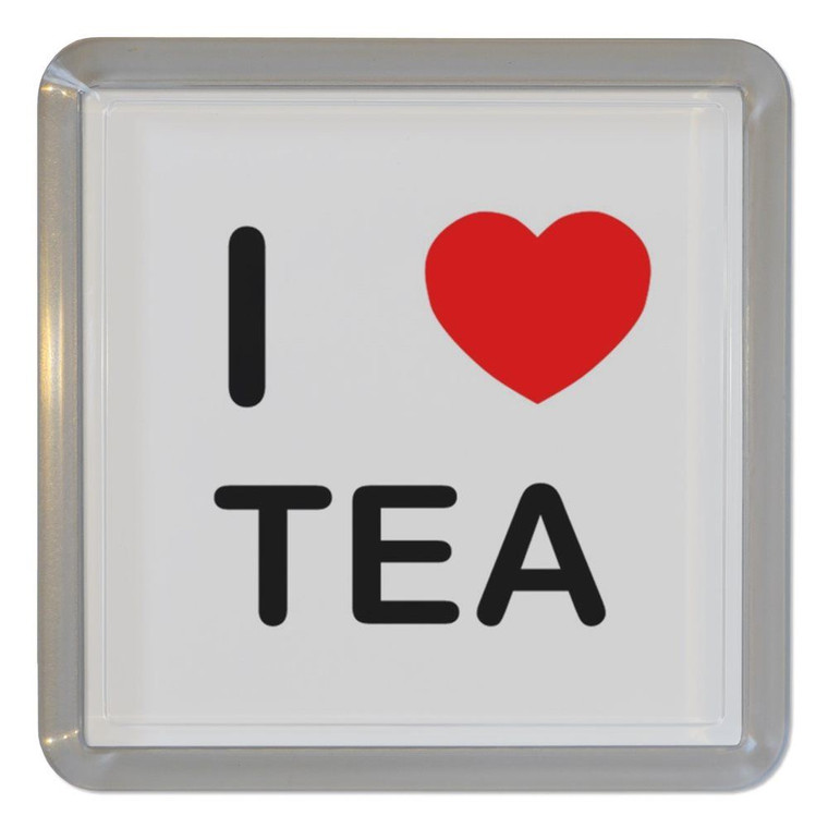 I Love Tea - Plastic Tea Coaster / Beer Mat