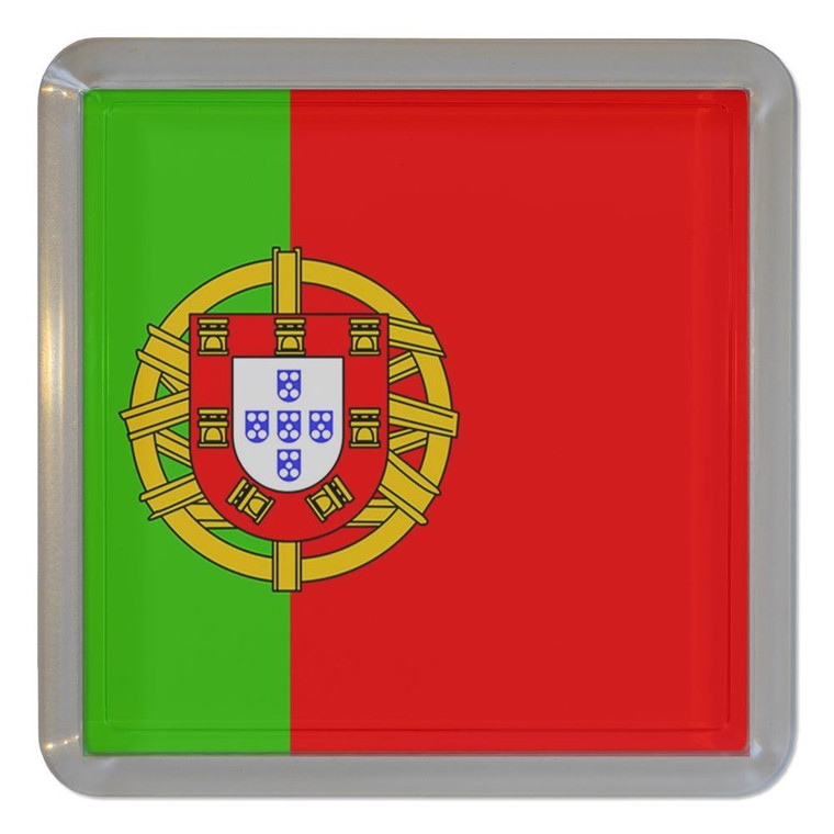 Portugal Flag - Plastic Tea Coaster / Beer Mat