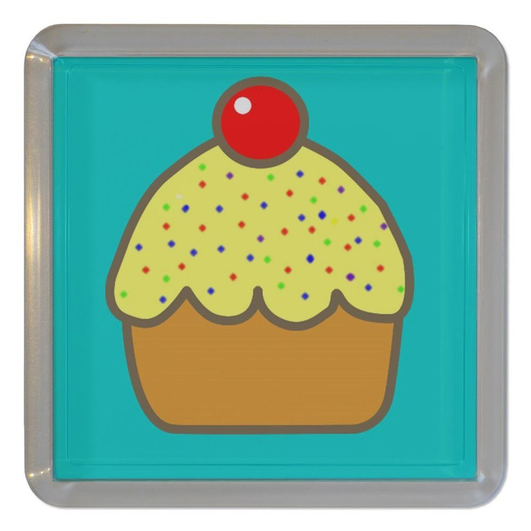 Cupcake - Plastic Tea Coaster / Beer Mat