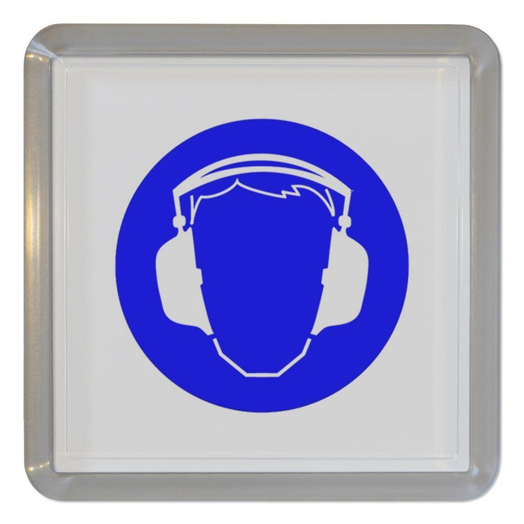 Ear Protection - Plastic Tea Coaster / Beer Mat