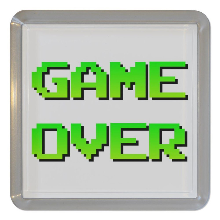 Game Over - Plastic Tea Coaster / Beer Mat