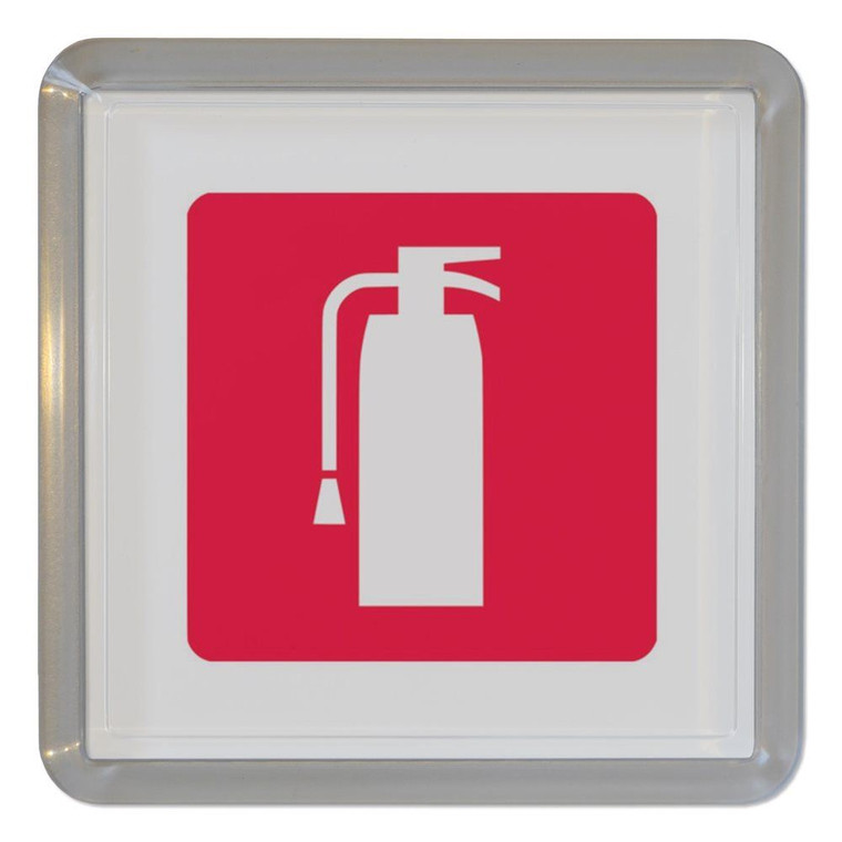 Fire Extinguisher - Plastic Tea Coaster / Beer Mat