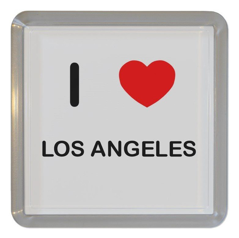 I Love Los Angeles - Plastic Tea Coaster / Beer Mat