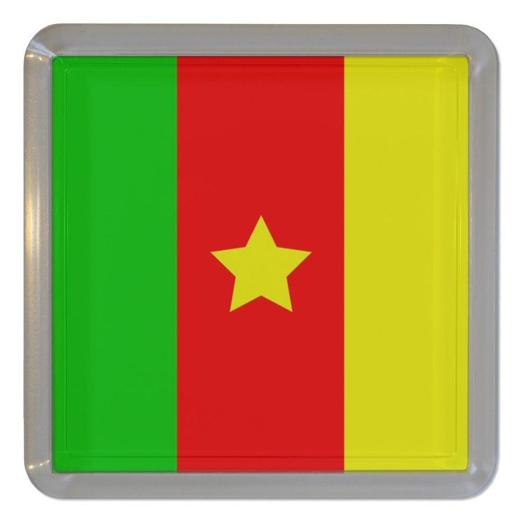 Cameroon Flag - Plastic Tea Coaster / Beer Mat