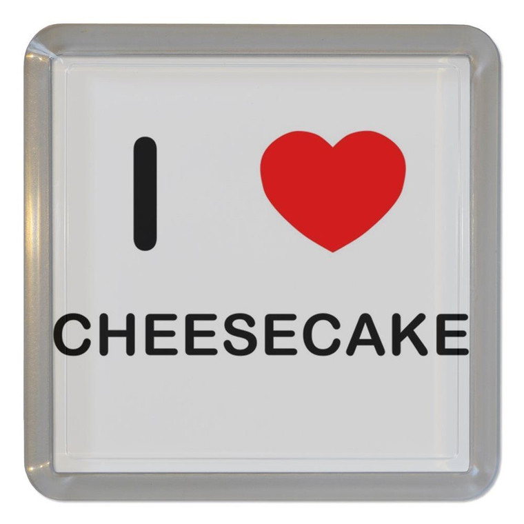 I Love Cheese Cake - Plastic Tea Coaster / Beer Mat