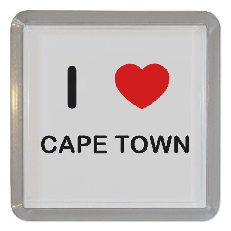 I Love Cape Town - Plastic Tea Coaster / Beer Mat