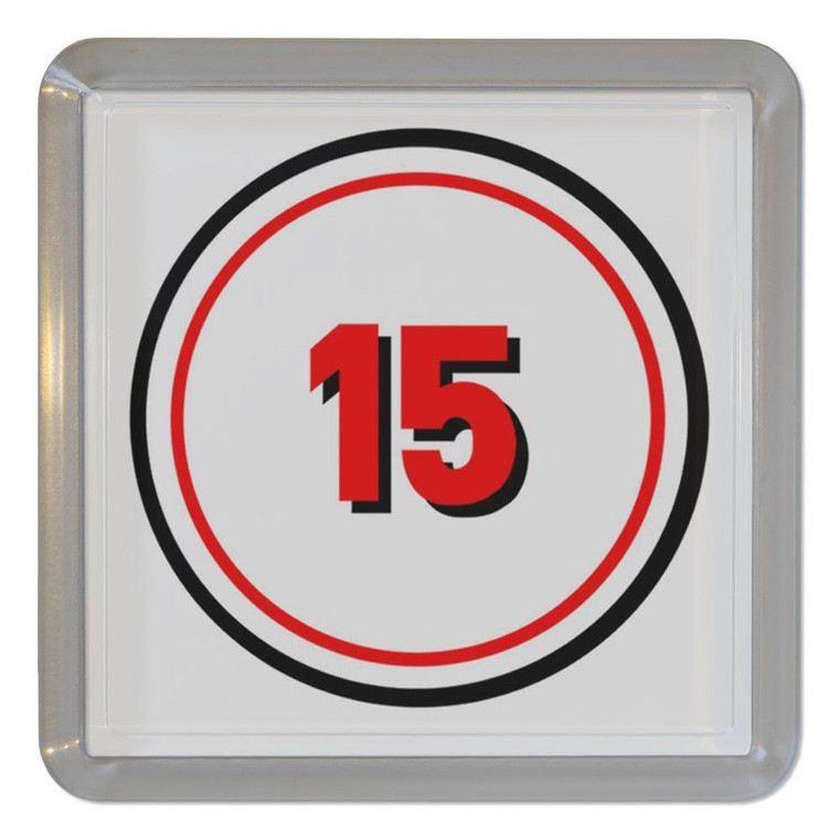 15 Certificate - Plastic Tea Coaster / Beer Mat