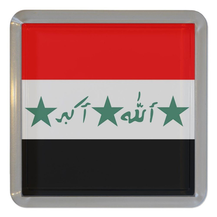 Iraq Flag - Plastic Tea Coaster / Beer Mat