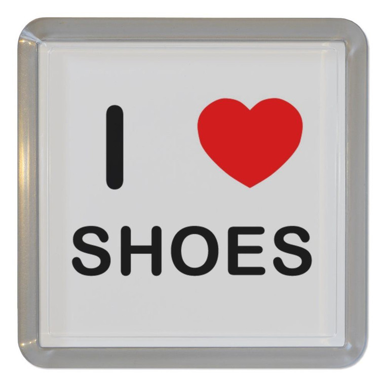 I Love Shoes - Plastic Tea Coaster / Beer Mat