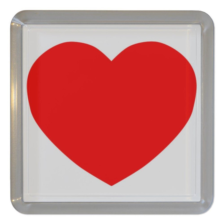 Heart - Plastic Tea Coaster / Beer Mat