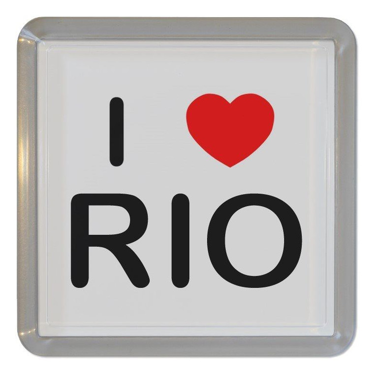 I Love Rio - Plastic Tea Coaster / Beer Mat