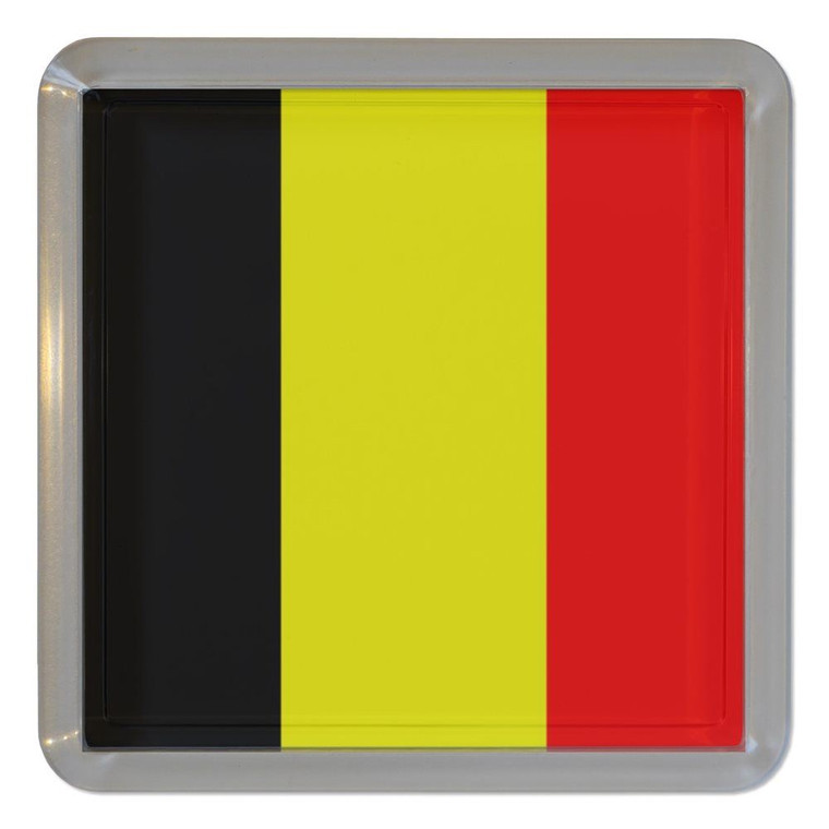 Belgium Flag - Plastic Tea Coaster / Beer Mat