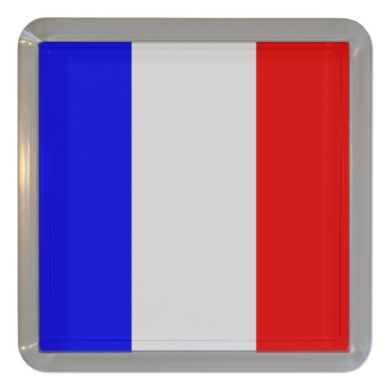 France Flag - Plastic Tea Coaster / Beer Mat