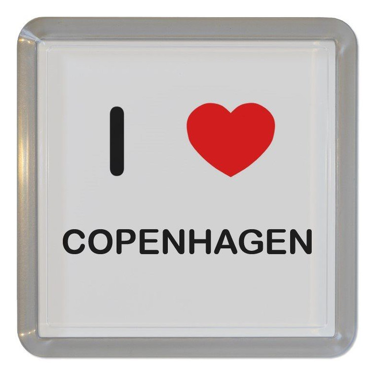 I Love Copenhagen - Plastic Tea Coaster / Beer Mat
